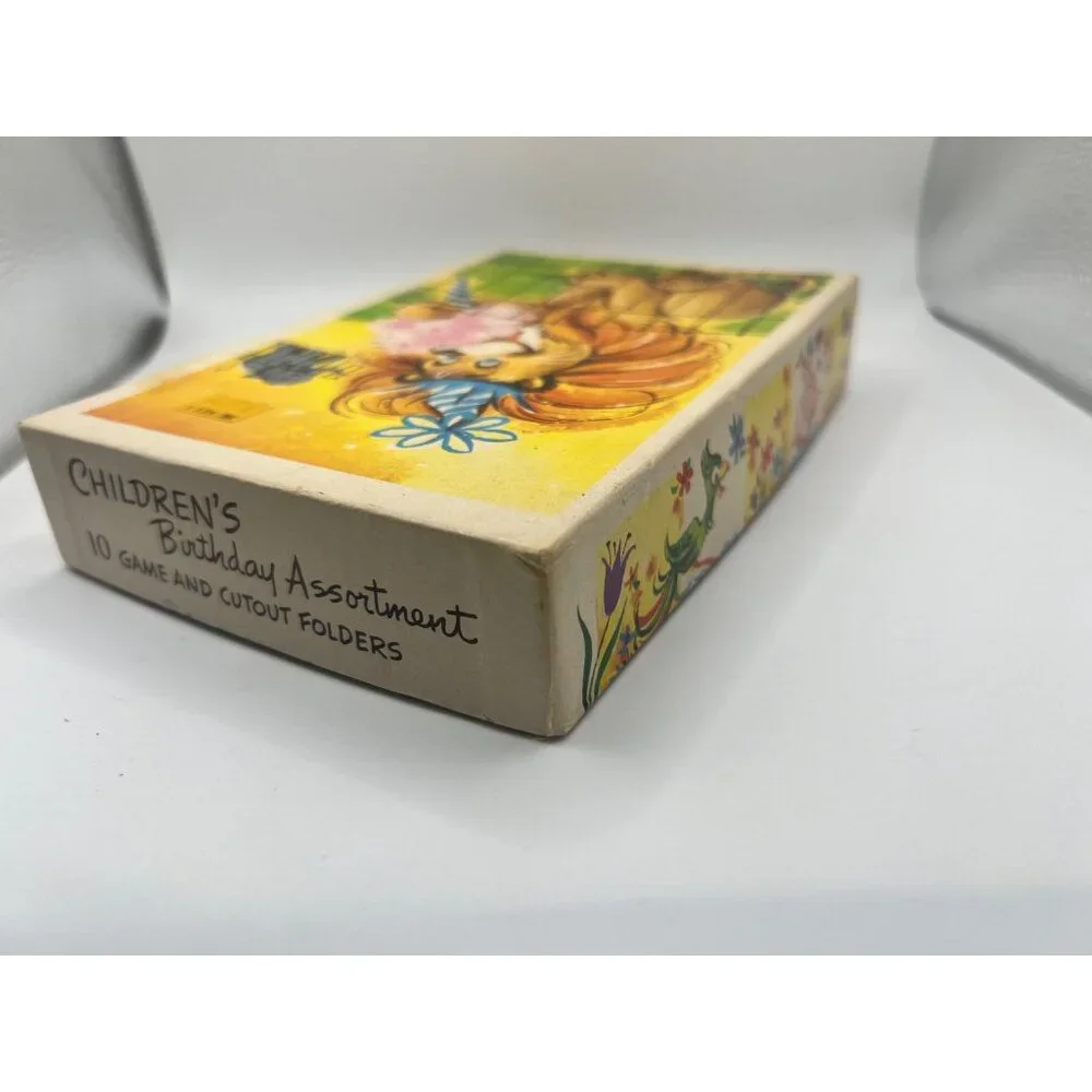 Vintage Sunshine Kids Birthday Cards Assortment Of 10 W Box + Envelopes Complete
